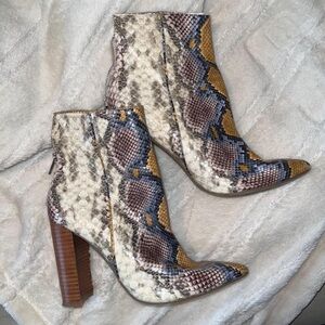Steve Madden Snakeskin Ankle Booties